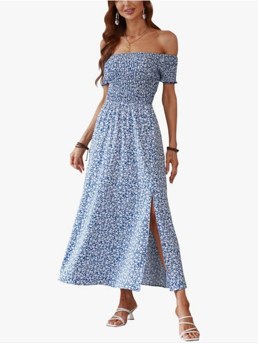 Summer Off Shoulder Bohemian Maxi Dress